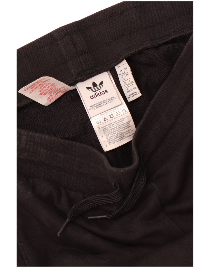 Adidas Boys Tracksuit Trousers Joggers 14-15 Years  Black Cotton