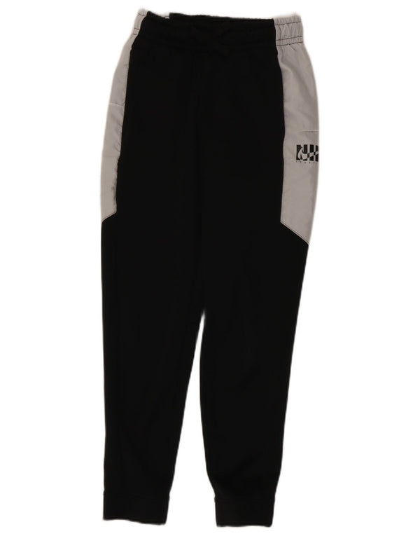 Nike Boys Tracksuit Trousers Joggers 12-13 Years Large Black Colourblock