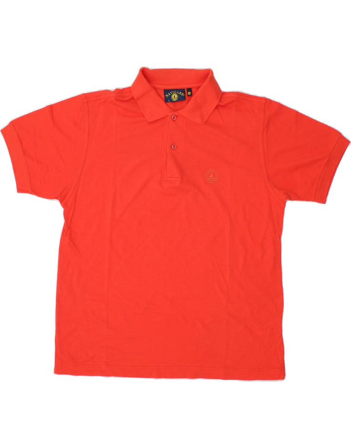 NAVIGARE Mens Polo Shirt Large Red Cotton Vintage Navigare and Second-Hand Navigare from Messina Hembry 