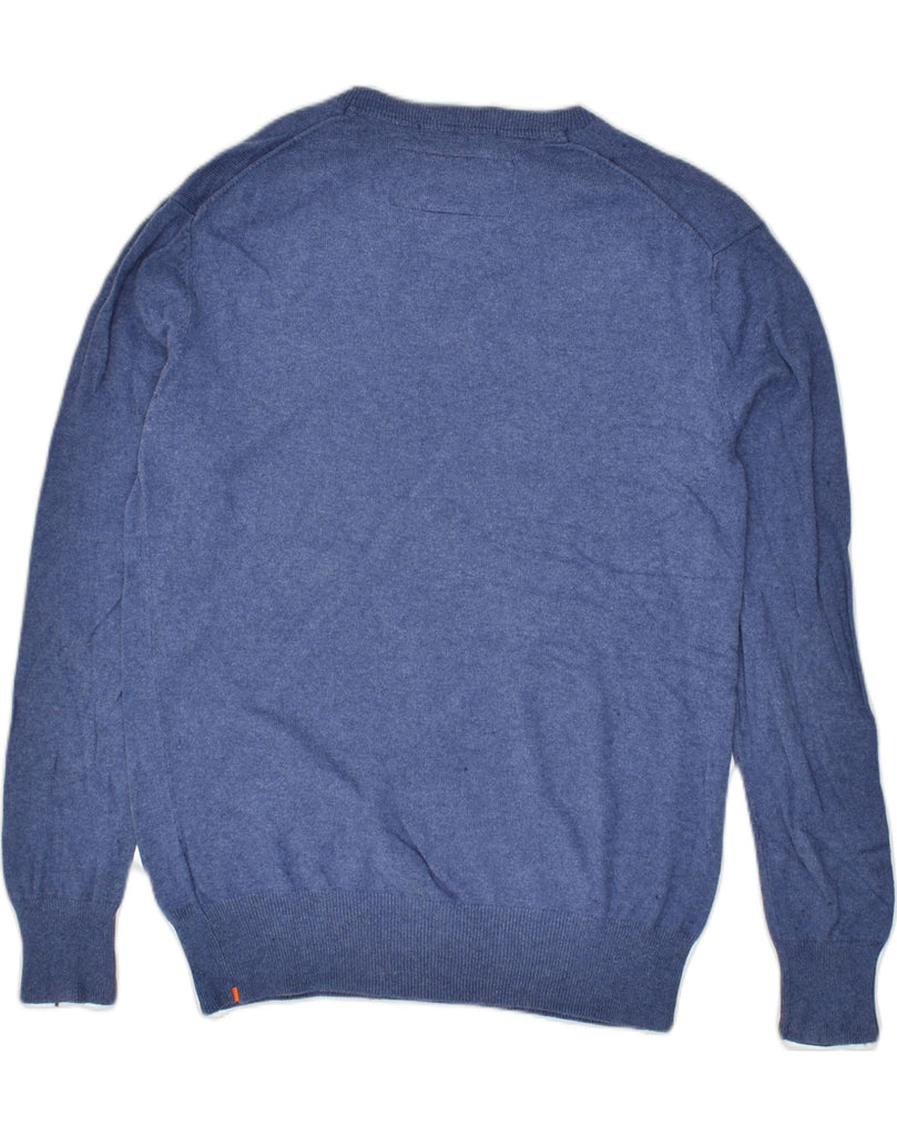 SUPERDRY Mens Crew Neck Jumper Sweater Medium Blue Cotton | Vintage Superdry | Thrift | Second-Hand Superdry | Used Clothing | Messina Hembry 