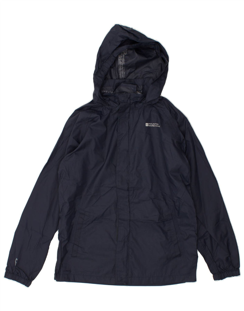 MOUNTAIN WAREHOUSE Boys Hooded Rain Jacket 12-13 Years Navy Blue Nylon | Vintage Mountain Warehouse | Thrift | Second-Hand Mountain Warehouse | Used Clothing | Messina Hembry 