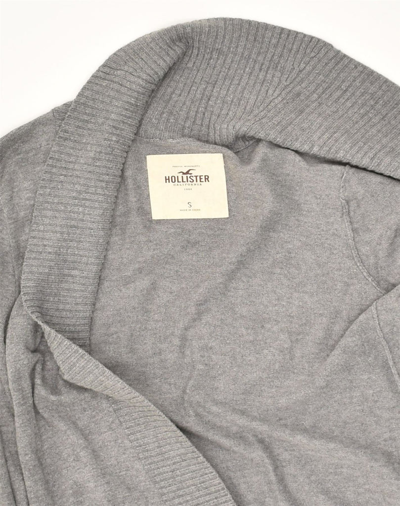 HOLLISTER Womens Cardigan Sweater UK 8 Small Grey Cotton | Vintage Hollister | Thrift | Second-Hand Hollister | Used Clothing | Messina Hembry 