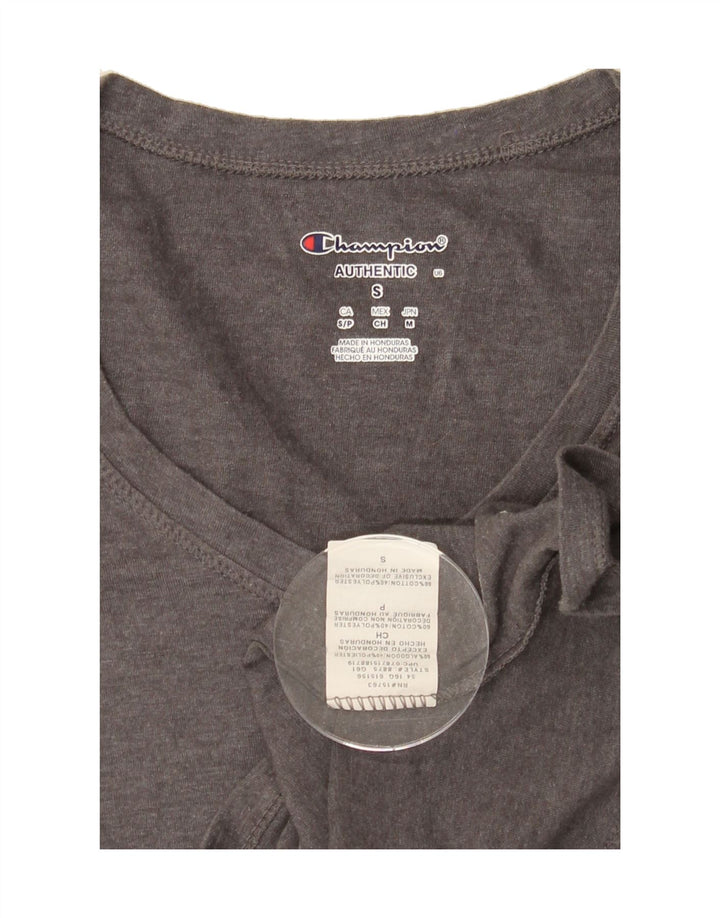 CHAMPION Womens Authentic T-Shirt Top UK 10 Small Grey Cotton Vintage Champion and Second-Hand Champion from Messina Hembry 