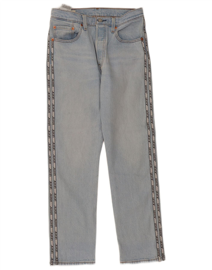 Levi's Womens 501 Graphic Straight Jeans W28 L28 Blue Cotton