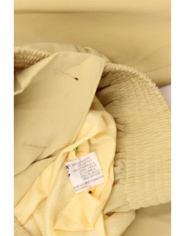 Trevira Womens Double Breasted Oversized Bomber Jacket IT 44 Medium Yellow