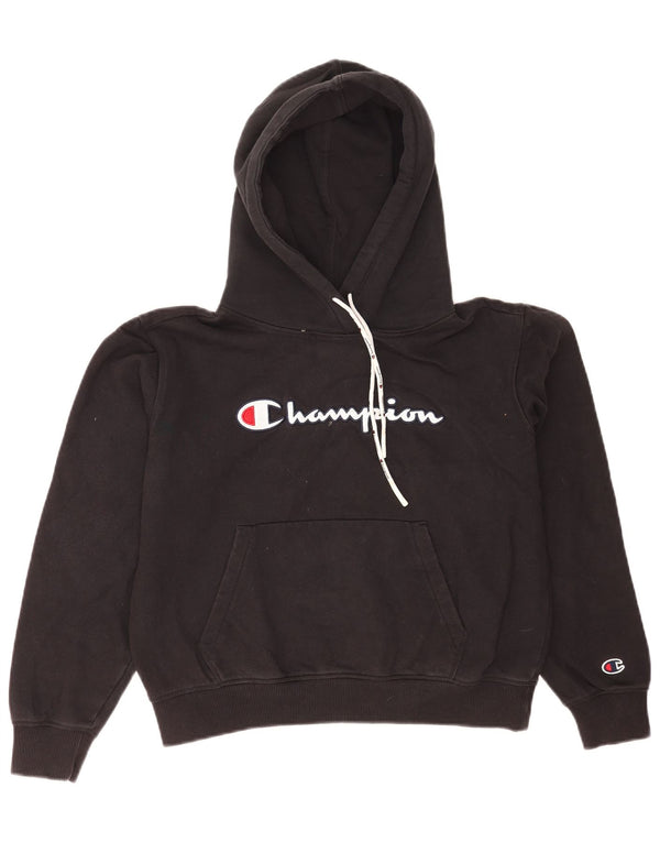 Champion Mens Graphic Regular Fit Hoodie Jumper Small Black