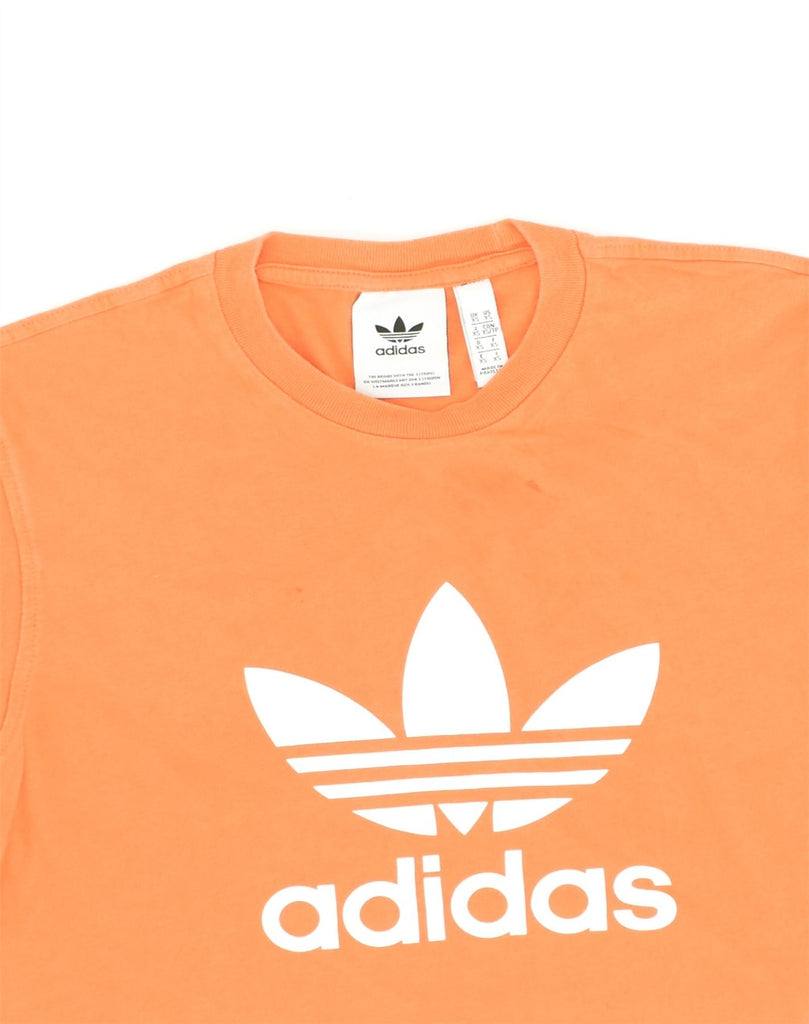 ADIDAS Mens Graphic T-Shirt Top XS Orange Cotton | Vintage Adidas | Thrift | Second-Hand Adidas | Used Clothing | Messina Hembry 