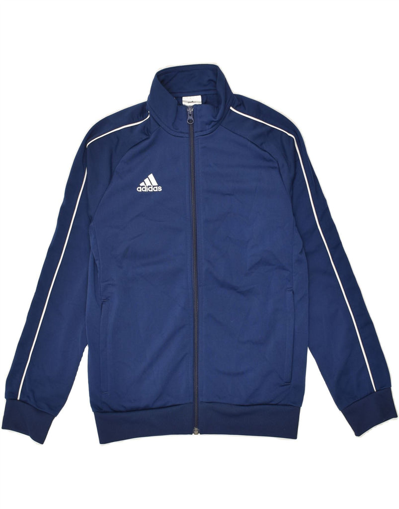 ADIDAS Boys Tracksuit Top Jacket 9-10 Years Navy Blue Polyester | Vintage Adidas | Thrift | Second-Hand Adidas | Used Clothing | Messina Hembry 