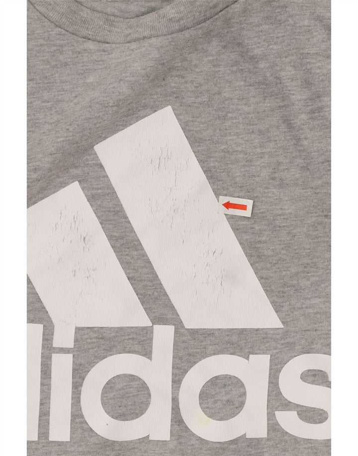 Adidas Mens Graphic T-Shirt Top Large Grey Cotton