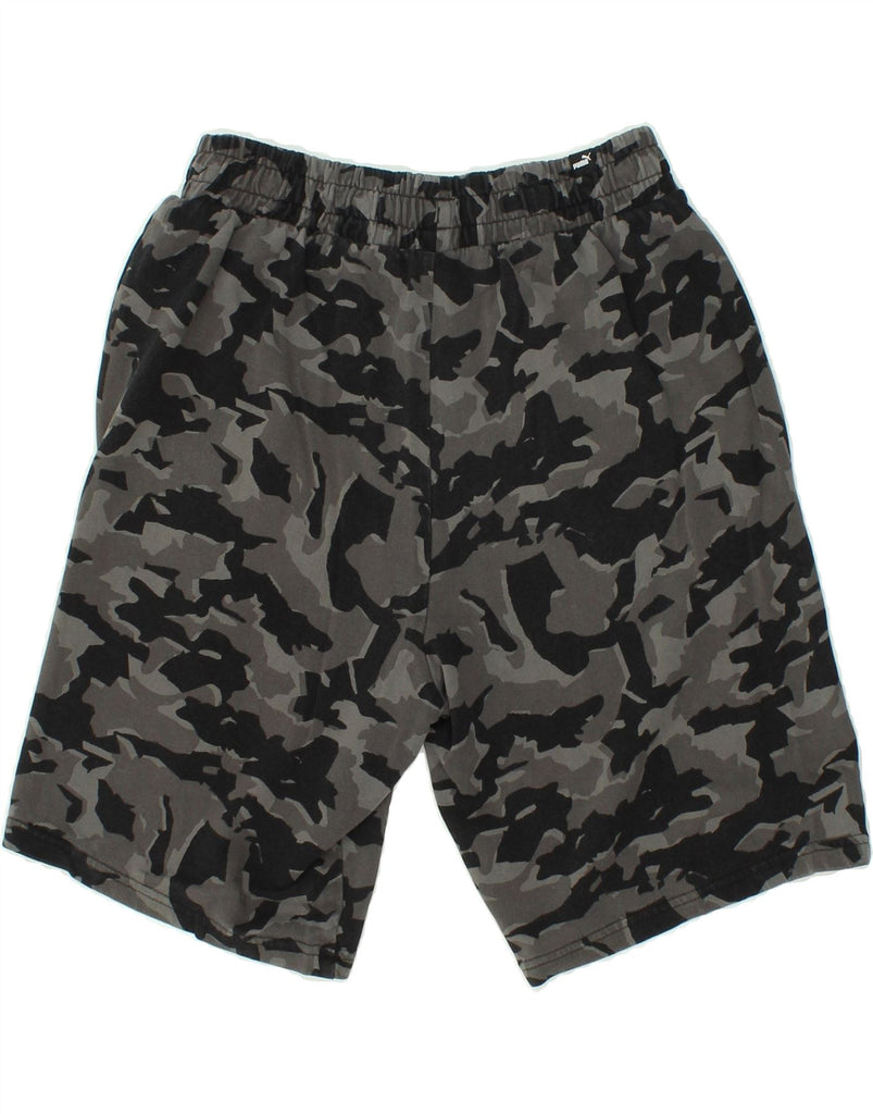 PUMA Mens Sport Shorts Medium Grey Camouflage Cotton Vintage Puma and Second-Hand Puma from Messina Hembry 