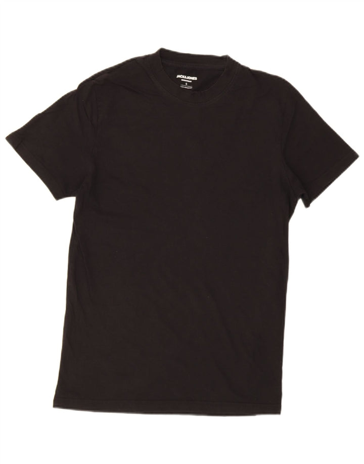 Jack & Jones Mens T-Shirt Top Small Black Cotton