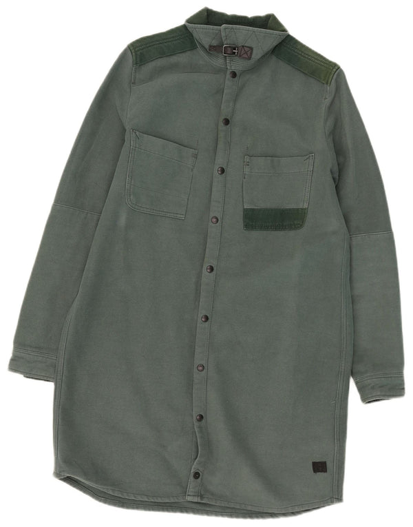 G-Star Mens Denim Shirt Small Green Cotton