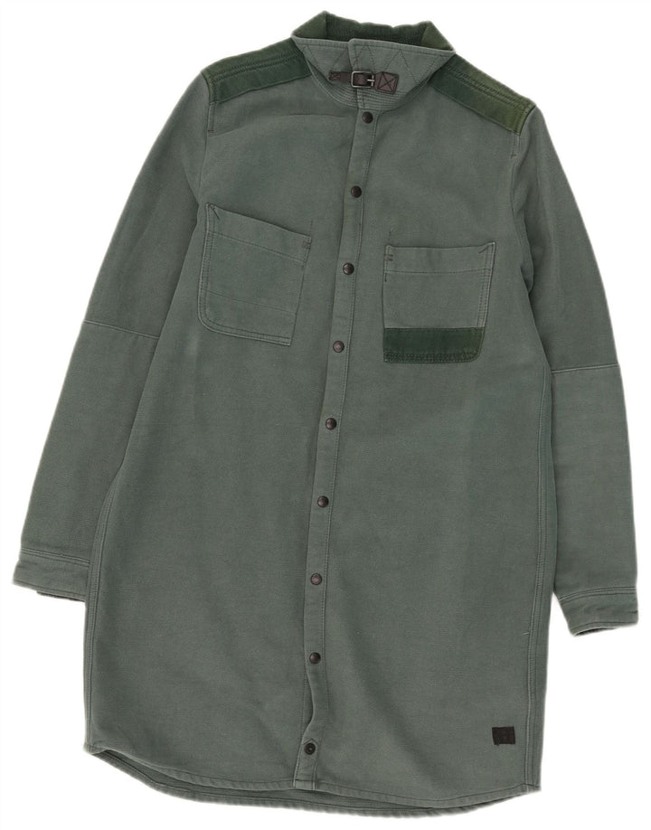 G-Star Mens Denim Shirt Small Green Cotton
