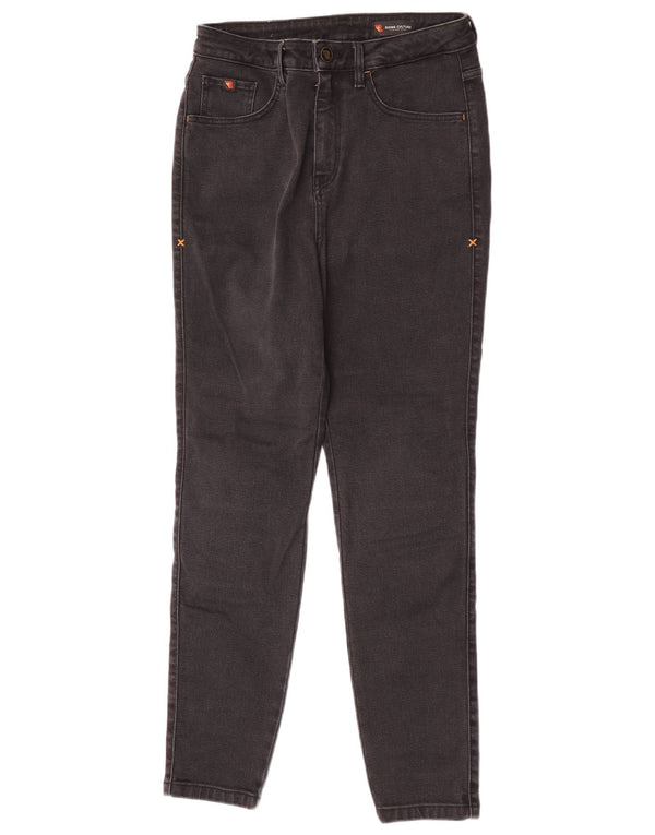 Vintage Womens Riding High Waist Jeans W32 L30 Black Cotton