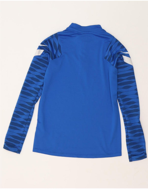 Nike Boys Dri Fit Pullover Tracksuit Top 12-13 Years Large Blue Geometric