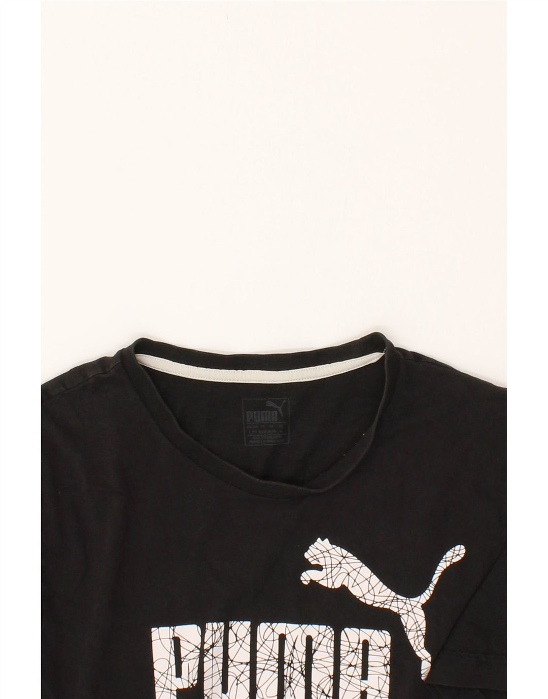 PUMA Mens Graphic T-Shirt Top XL Black Cotton Vintage Puma and Second-Hand Puma from Messina Hembry 