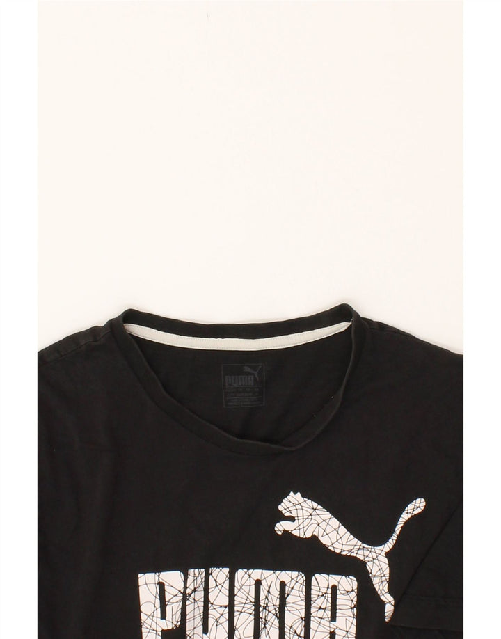 PUMA Mens Graphic T-Shirt Top XL Black Cotton Vintage Puma and Second-Hand Puma from Messina Hembry 