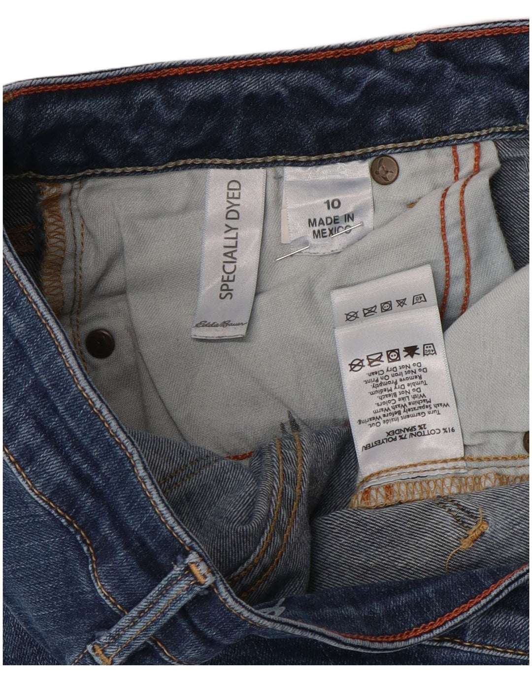 Eddie Bauer Womens Straight Jeans US 10 Large W32 L30 Blue Cotton