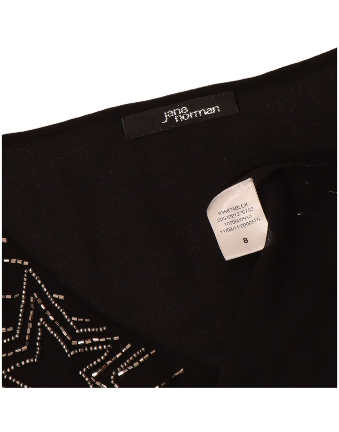 JANE NORMAN Womens Sleeveless Blouse Top UK 8 Small  Black Striped