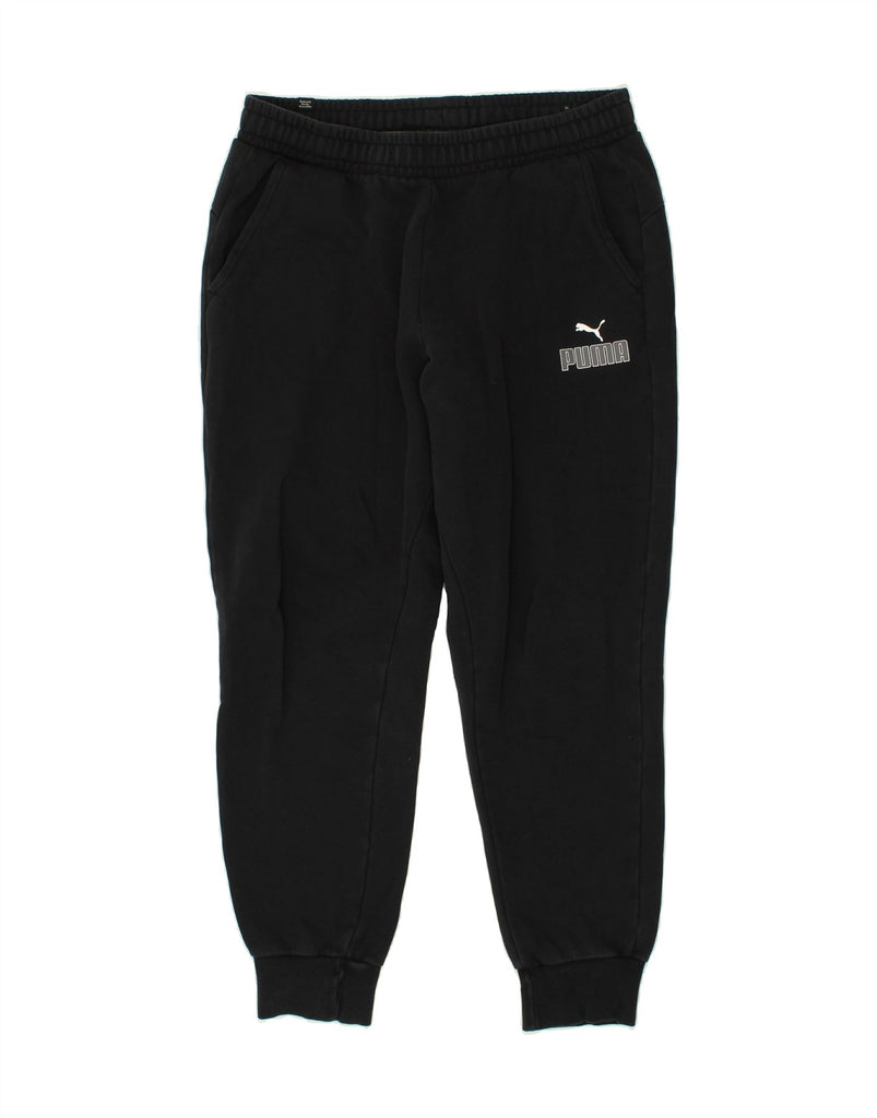 PUMA Mens Graphic Tracksuit Trousers Joggers Large Black | Vintage Puma | Thrift | Second-Hand Puma | Used Clothing | Messina Hembry 