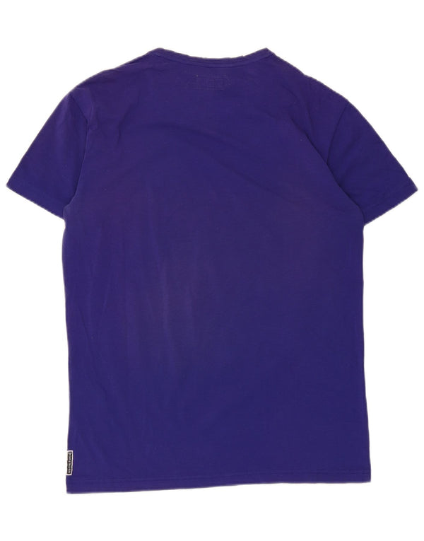 Armani Jeans Mens T-Shirt Top Small Purple Cotton