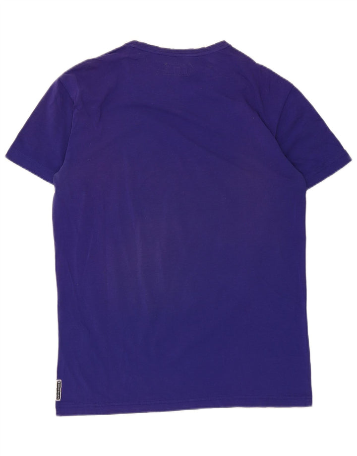Armani Jeans Mens T-Shirt Top Small Purple Cotton