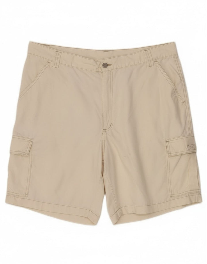 Vintage Mens Cargo Shorts W38 XL White Cotton
