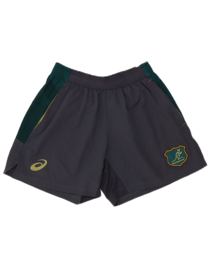 Asics Mens Wallabies Sport Shorts Small  Grey Colourblock Polyester