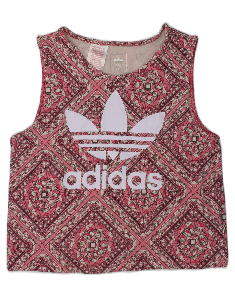 ADIDAS Girls Graphic Vest Top 14-15 Years Red Cotton | Vintage Adidas | Thrift | Second-Hand Adidas | Used Clothing | Messina Hembry 