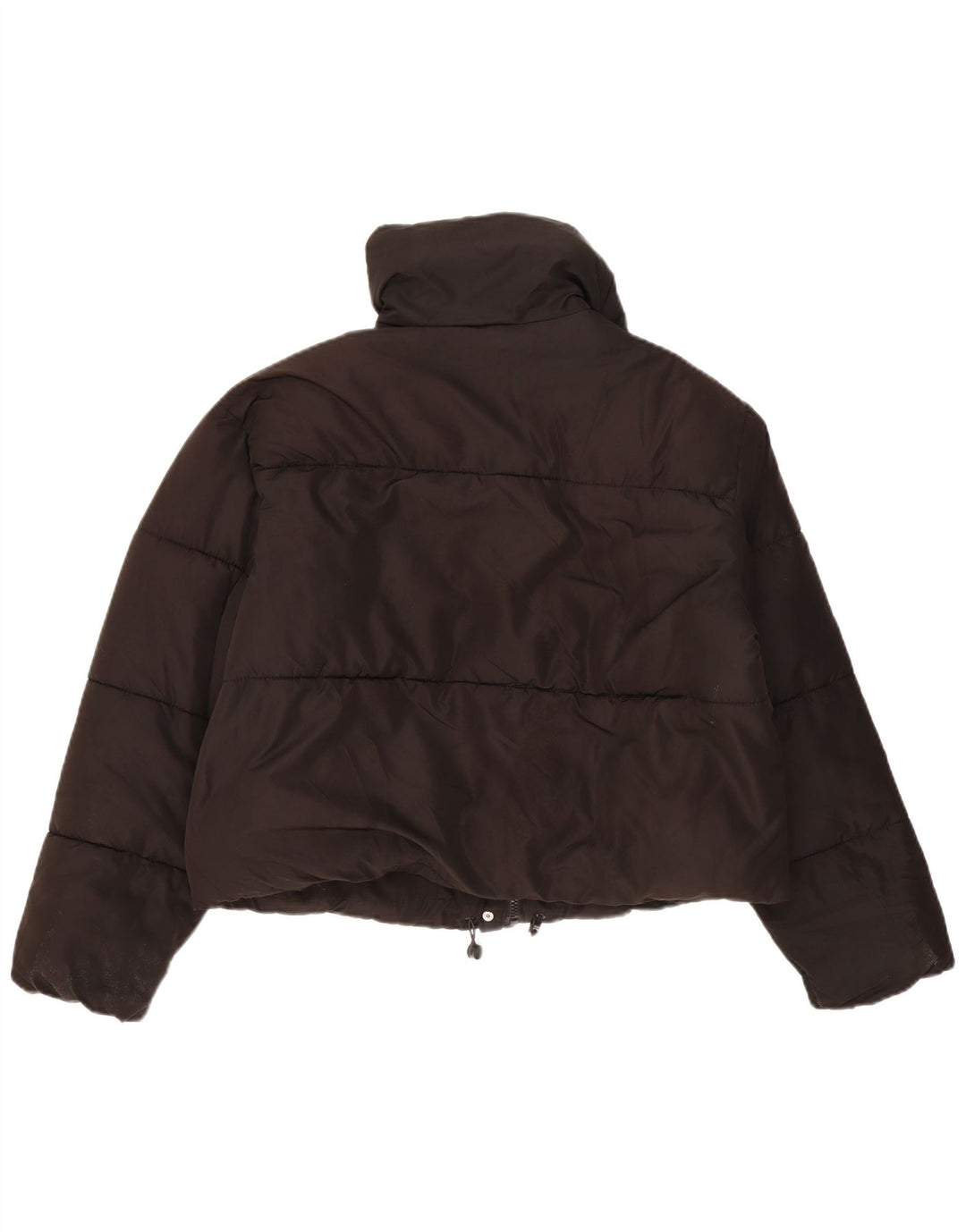 ZARA Womens Oversized Crop Padded Jacket UK 10 Small Black Polyester