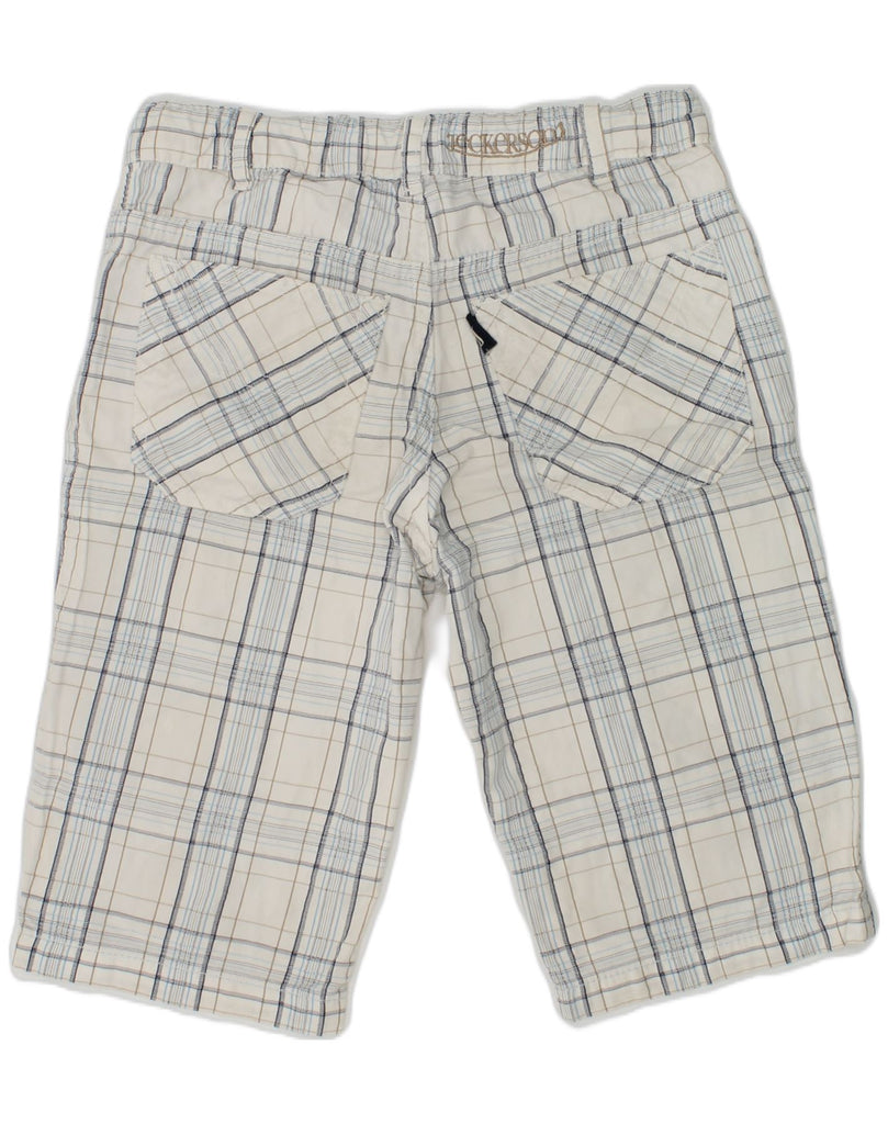 JECKERSON Boys Casual Shorts 7-8 Years W24  White Check Cotton | Vintage Jeckerson | Thrift | Second-Hand Jeckerson | Used Clothing | Messina Hembry 