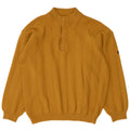 Boat House Mens Button Neck Jumper Sweater IT 52 Large Yellow New Wool