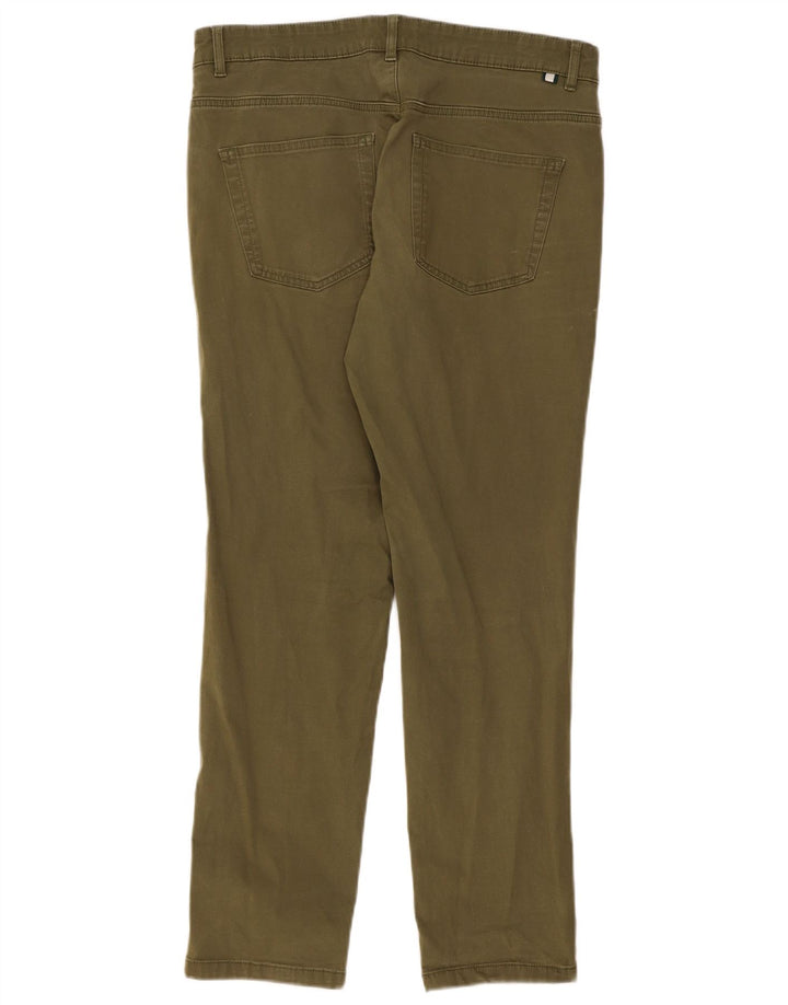 Ted Baker Mens Slim Casual Trousers W32 L29 Khaki Cotton