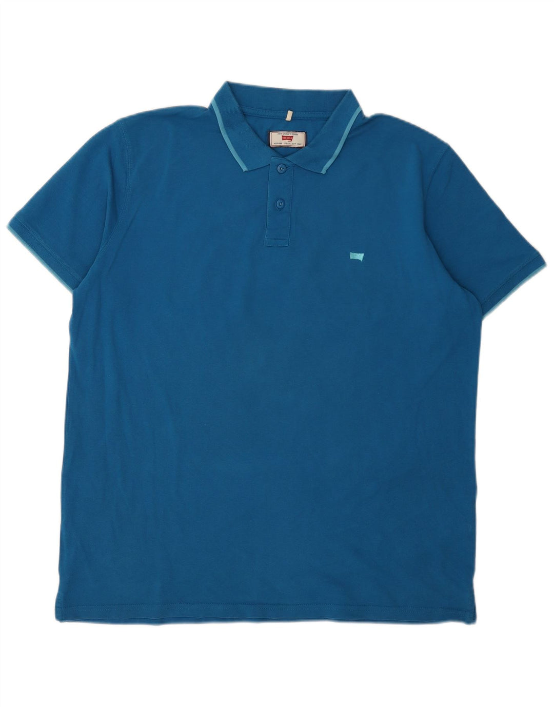 Carrera Mens Polo Shirt 2XL Blue Cotton