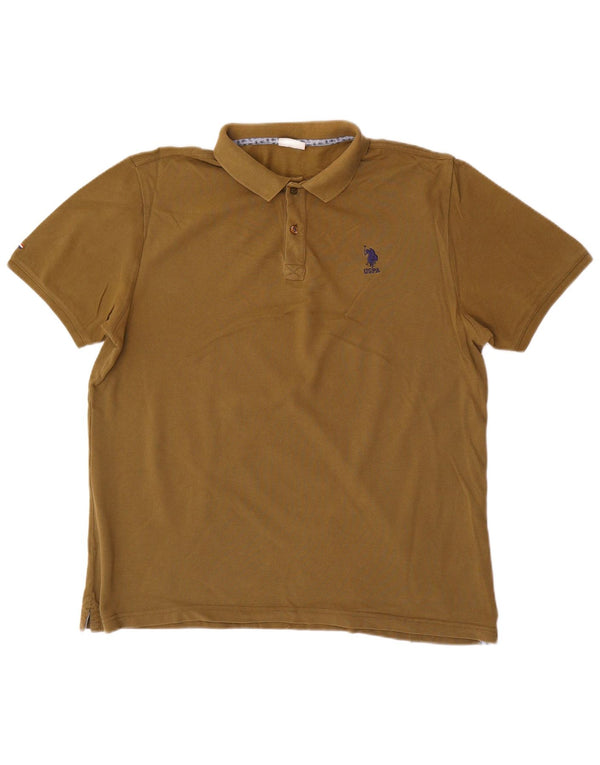 U.S. Polo Assn. Mens Shirt XL Khaki Cotton