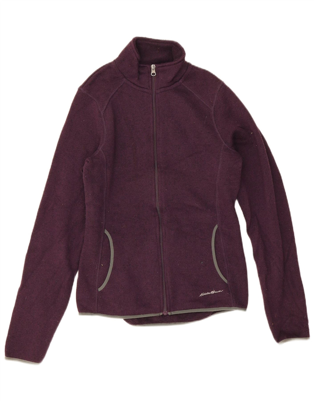 Eddie Bauer Womens Tracksuit Top Jacket UK 10 Small Purple Flecked