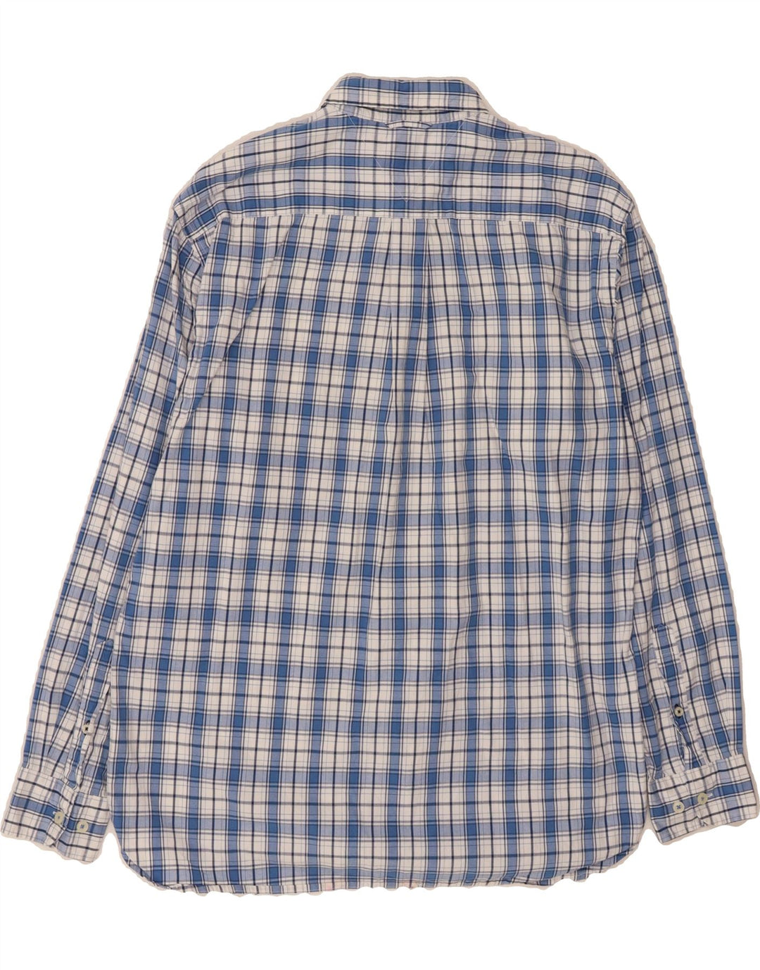 TOMMY HILFIGER Mens Flannel Shirt Medium Blue Check Cotton Vintage Tommy Hilfiger and Second-Hand Tommy Hilfiger from Messina Hembry 