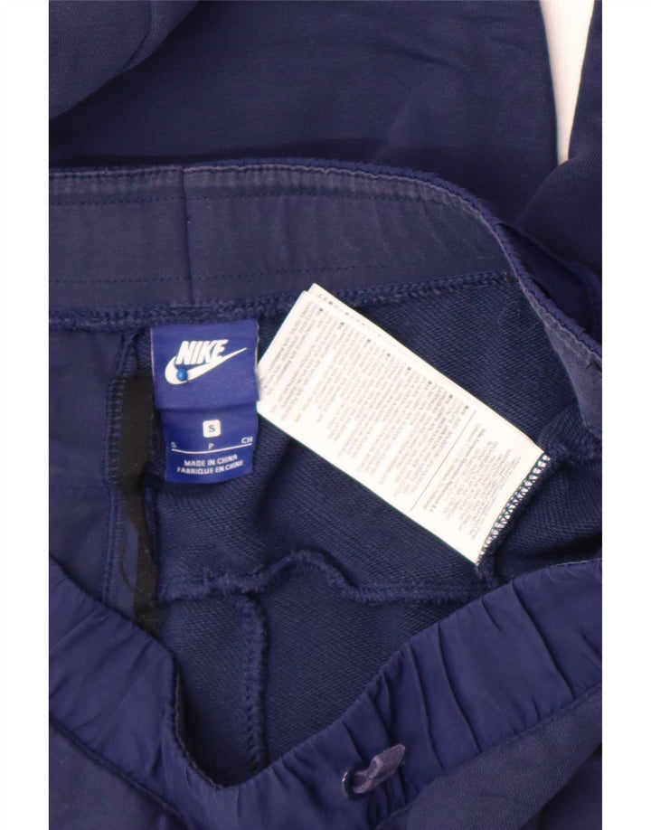 Nike Mens Graphic Tracksuit Trousers Small Blue Cotton