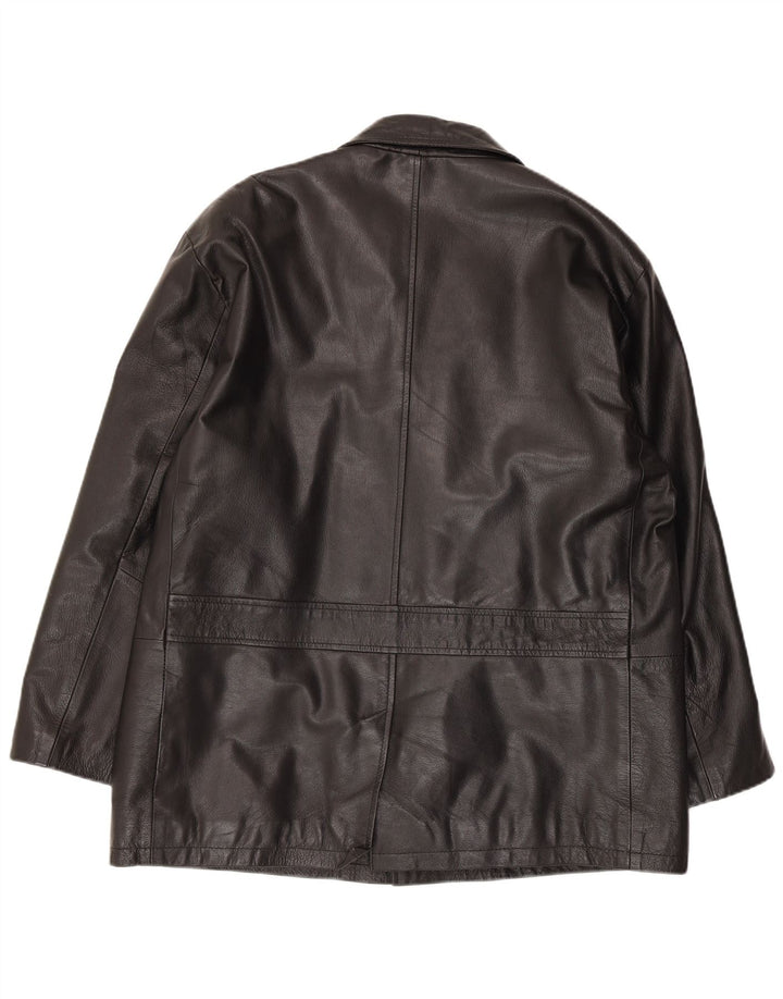 Vintage Mens Leather Jacket UK 40 Large Black