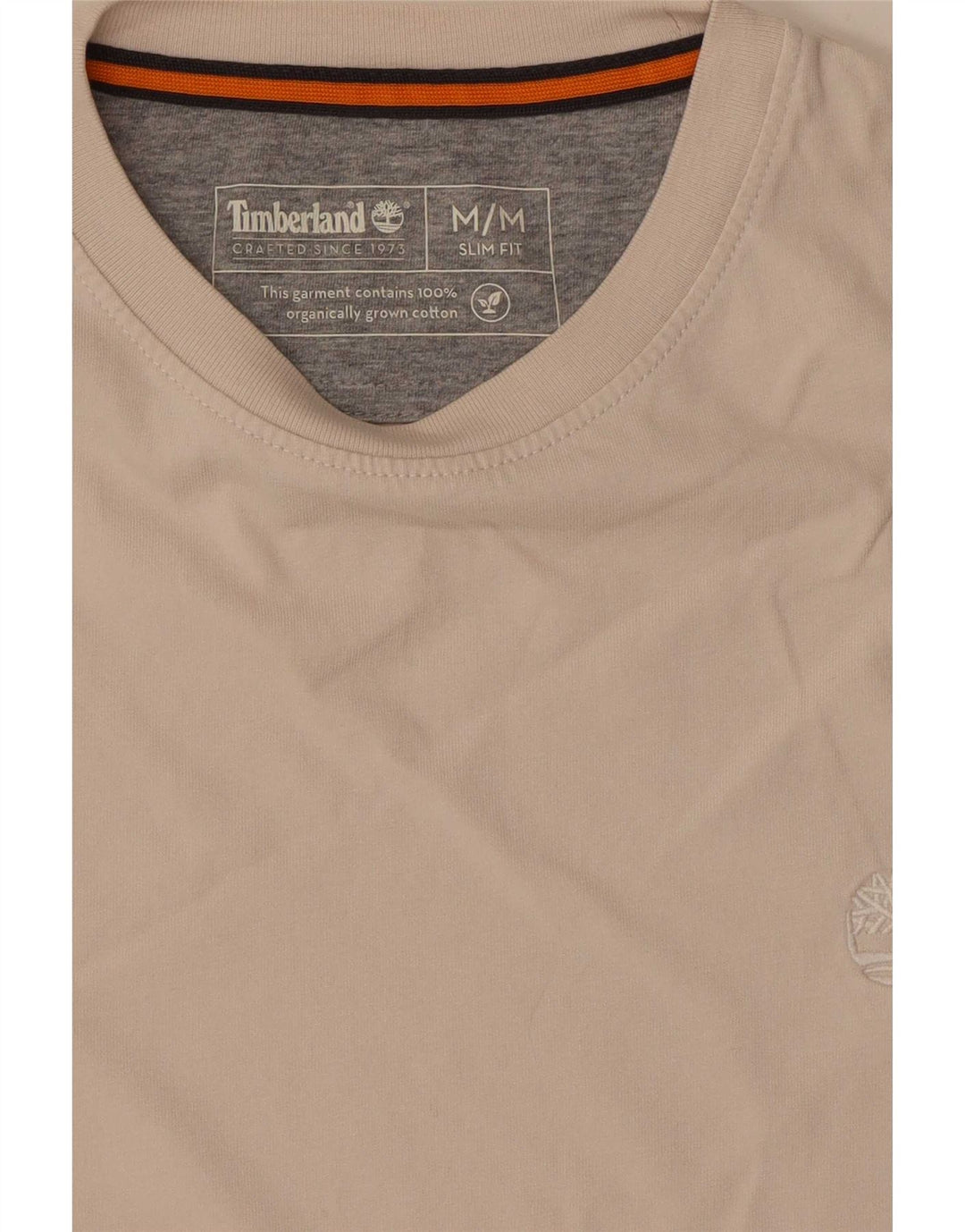 Timberland Mens Slim Fit T-Shirt Top Medium Off White