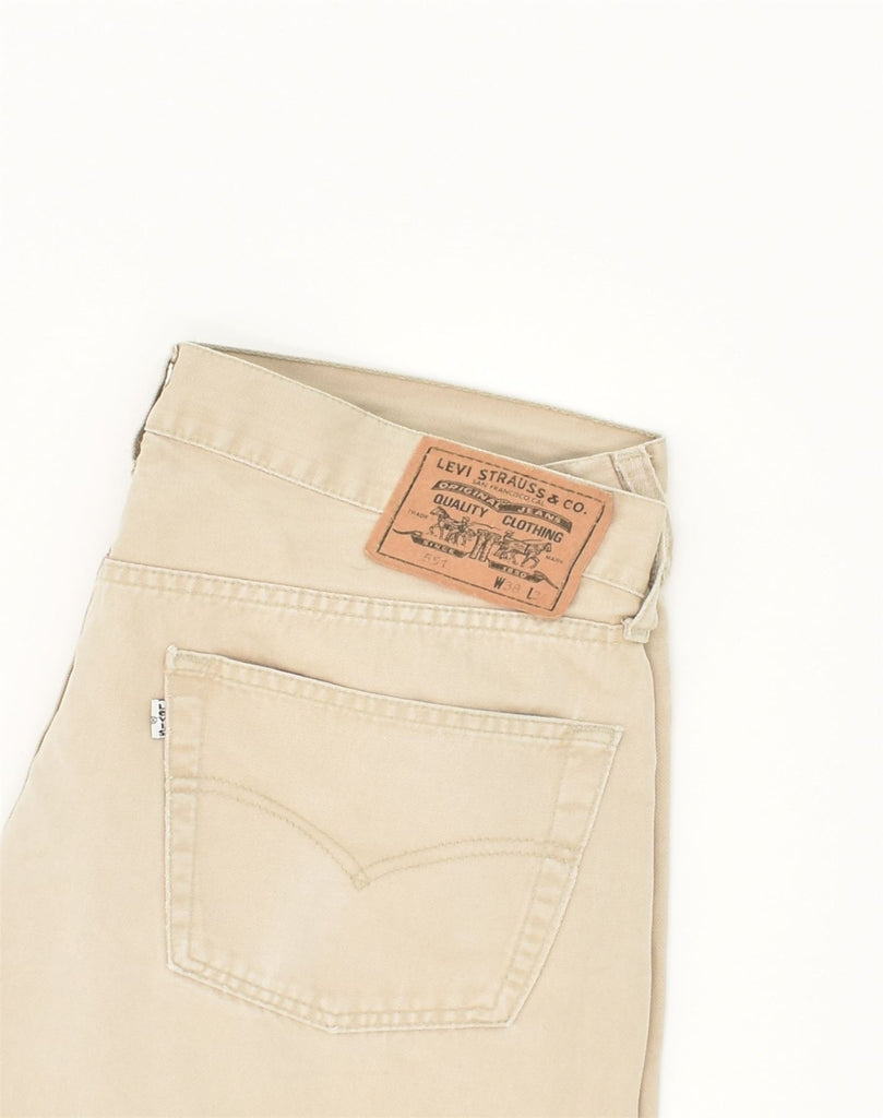 LEVI'S Mens 551 Straight Casual Trousers W34 L30 Beige Cotton | Vintage Levi's | Thrift | Second-Hand Levi's | Used Clothing | Messina Hembry 