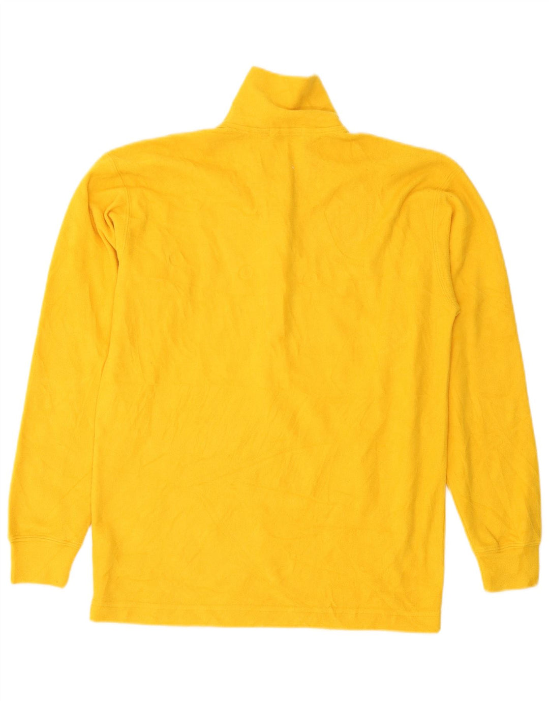 Belfe & Belfe Womens Oversized Button Neck Fleece Jumper UK 10 Small Yellow