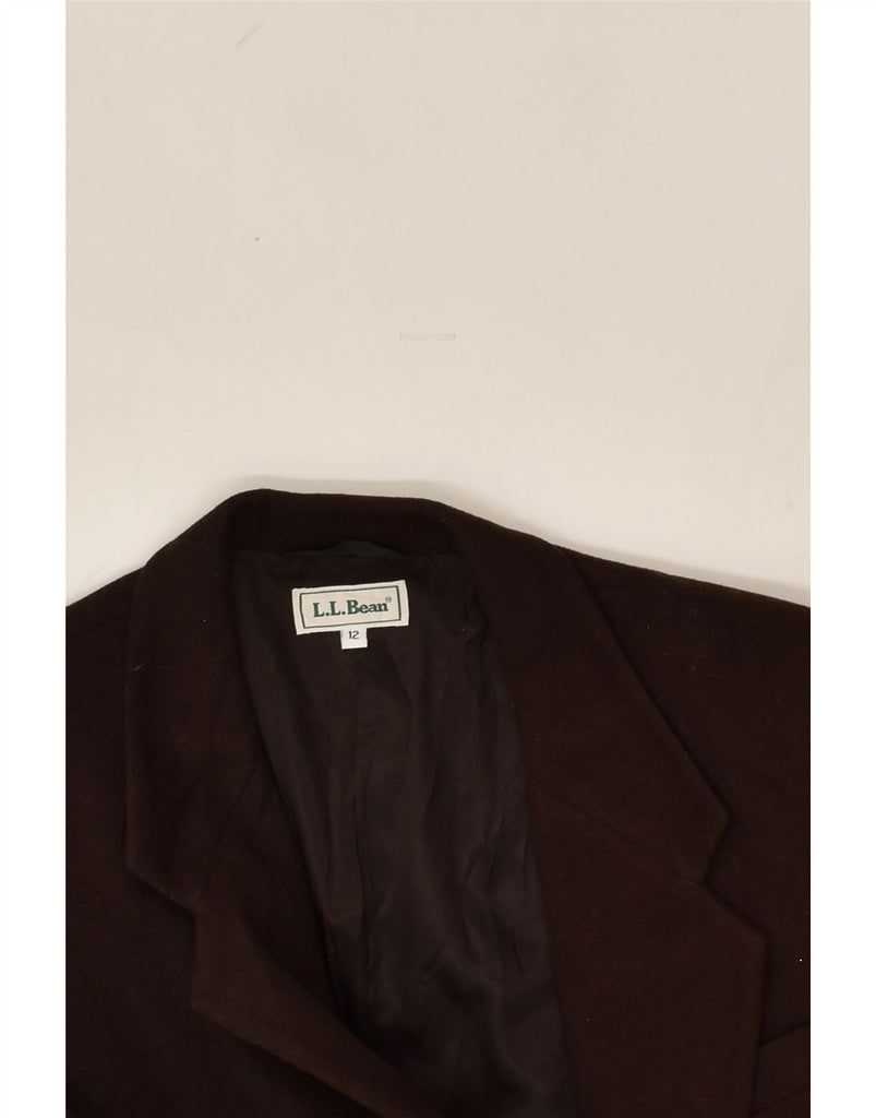 L.L.BEAN Womens 2 Button Blazer Jacket US 12 Large Brown Wool | Vintage L.L.Bean | Thrift | Second-Hand L.L.Bean | Used Clothing | Messina Hembry 
