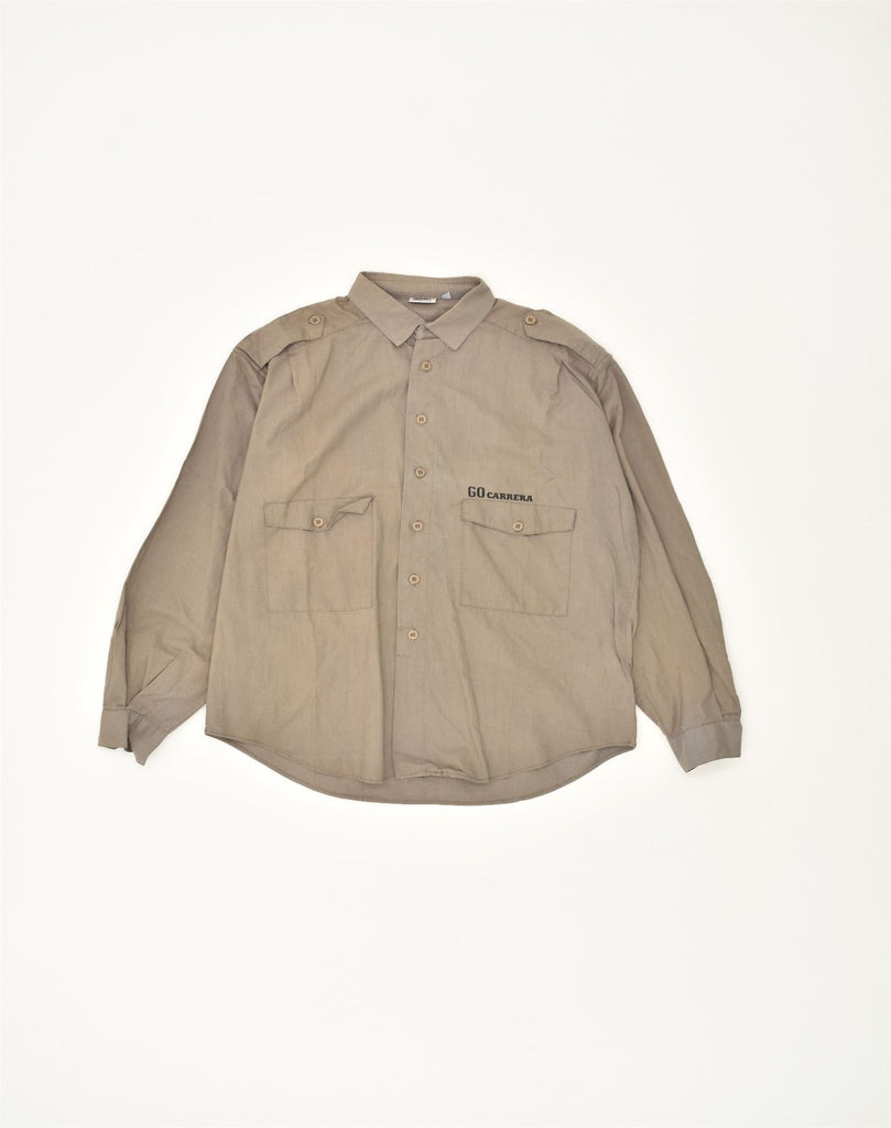 CARRERA Mens Shirt Medium Brown Cotton | Vintage Carrera | Thrift | Second-Hand Carrera | Used Clothing | Messina Hembry 