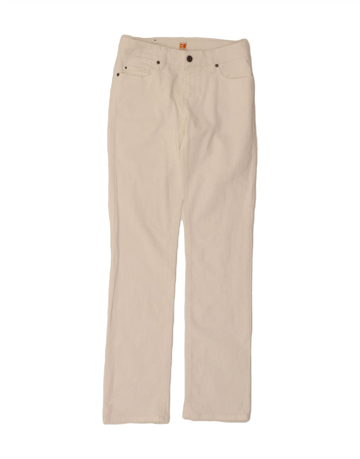 HUGO BOSS Womens Straight Jeans W29 L34  White Cotton Vintage Hugo Boss and Second-Hand Hugo Boss from Messina Hembry 