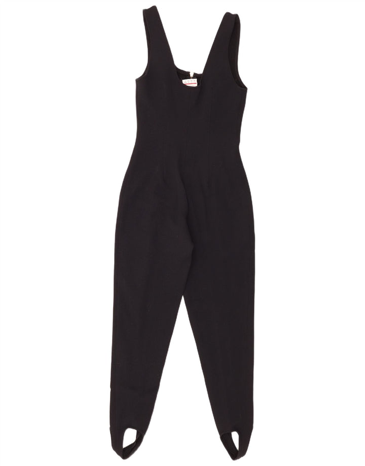 Colmar Womens Sleeveless Stirrup Jumpsuit IT 40 Small  Black Nylon