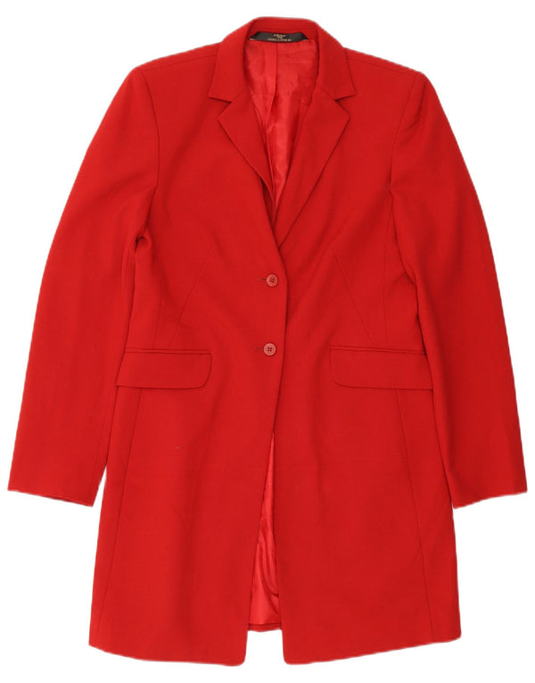 Marks & Spencer Womens St. Michael Longline Blazer Jacket UK 8 Small Red