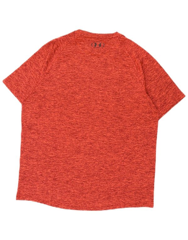 Under Armour Mens T-Shirt Top Medium Red Flecked