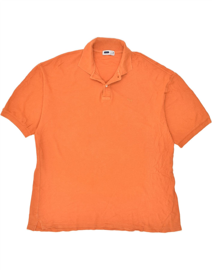 FILA Mens Polo Shirt IT 56 2XL Orange Cotton | Vintage Fila | Thrift | Second-Hand Fila | Used Clothing | Messina Hembry 
