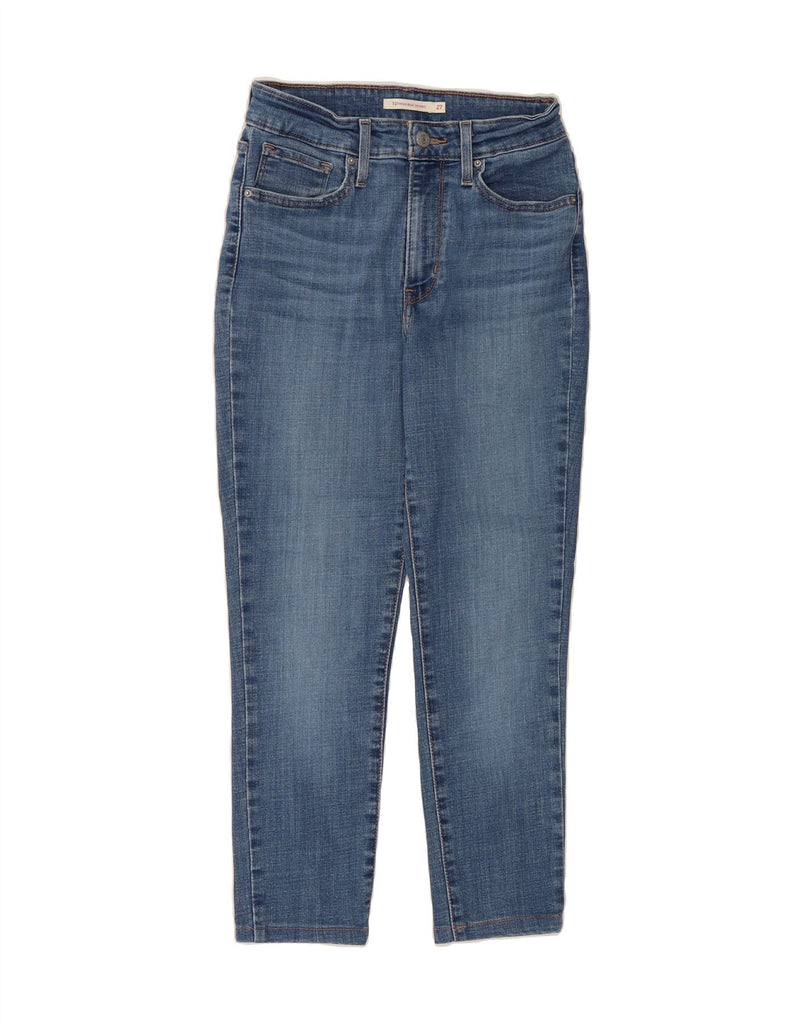 LEVI'S Womens 721 Crop High Rise Skinny Jeans W27 L24 Blue Vintage Levi's and Second-Hand Levi's from Messina Hembry 